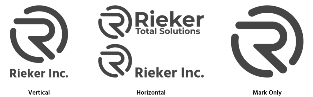 An image of all approved new Rieker logos