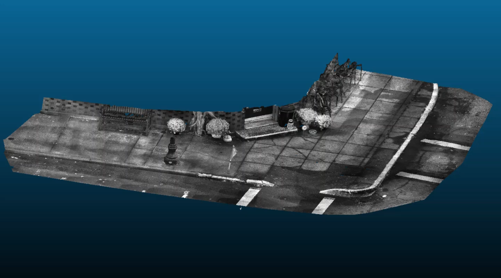 Sidewalk and Curb Ramp Point Cloud View