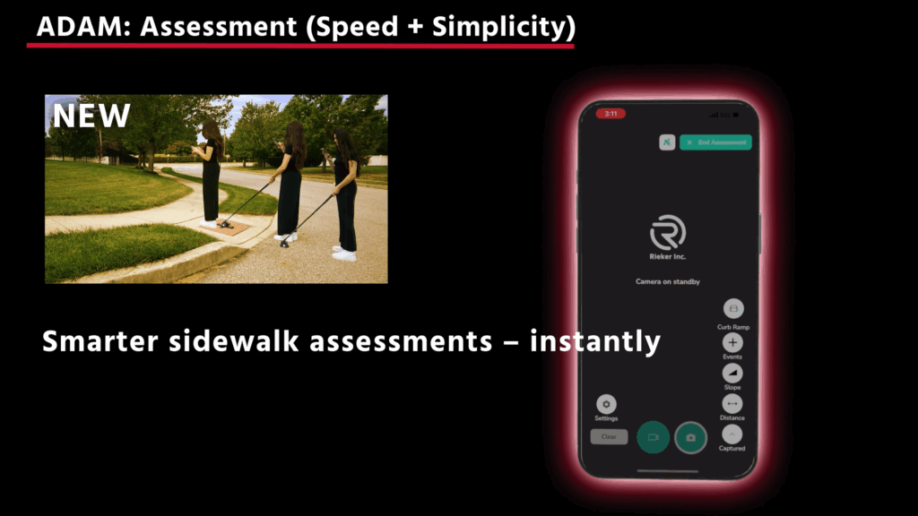 ADAM Sidewalk and Curb-ramp assessments in the palm of your hand with the ADAM App