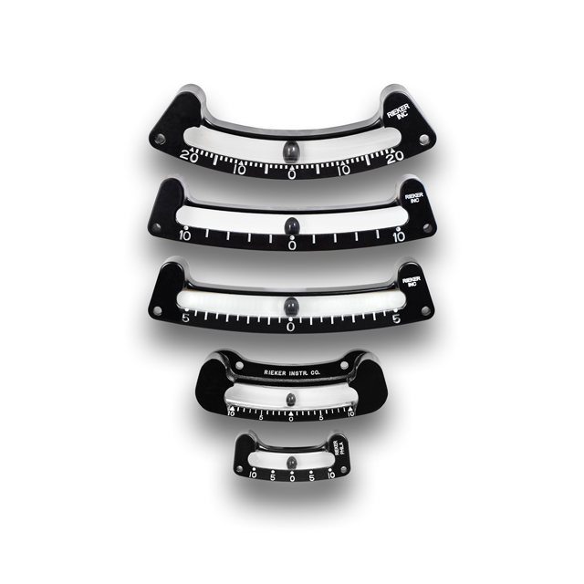 1000 series aircraft-grade aluminum ball and tube mechanical inclinometers