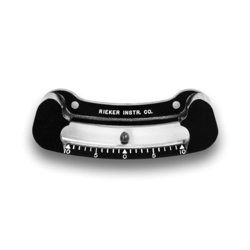 The 1030 mechanical inclinometer is a ±10 degree unit with 1 degree increments. 4.5 in. by 1.5 in. dimensions make this small inclinometer perfect for those tight spots.