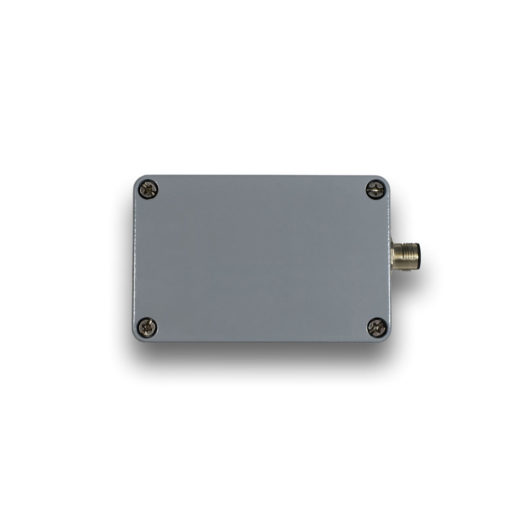 Image of an SB1i sensor unit - solid and compact pressure-cast aluminum housing with an integrated sensor for single axis inclination or acceleration measurements.